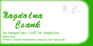 magdolna csank business card